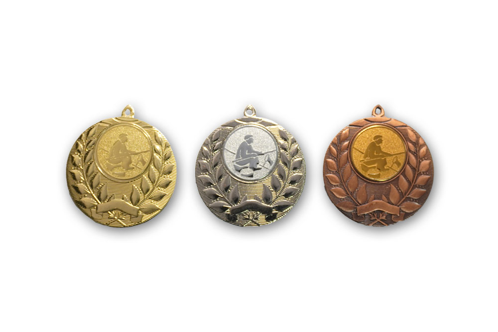 Medalje zlata srebrna bronasta ribolov