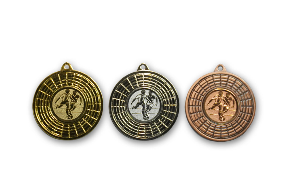 Medalje zlata srebrna bronasta nogomet