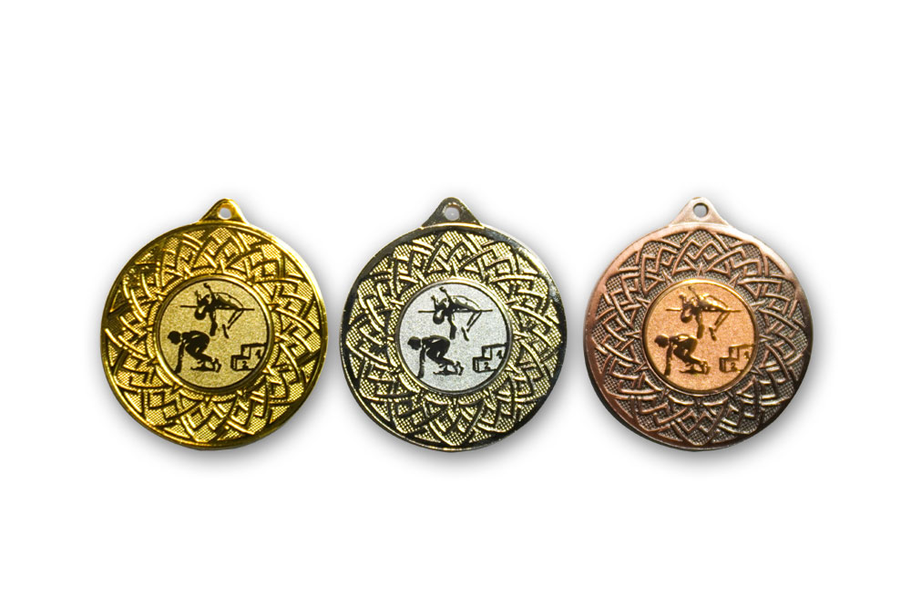 Medalje zlata srebrna bronasta skok v višino